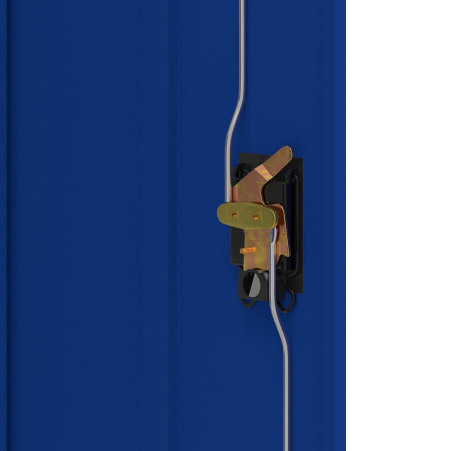 Archiefkast Staal 90 x 40 x 70 cm Lichtgrijs en blauw