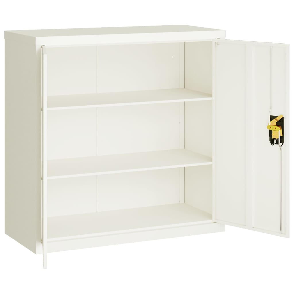Archiefkast Staal 90 x 40 x 90 cm Wit