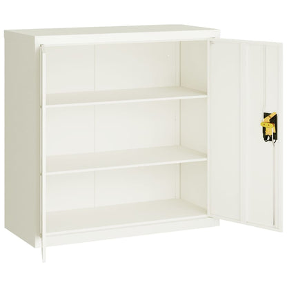 Archiefkast Staal 90 x 40 x 90 cm Wit