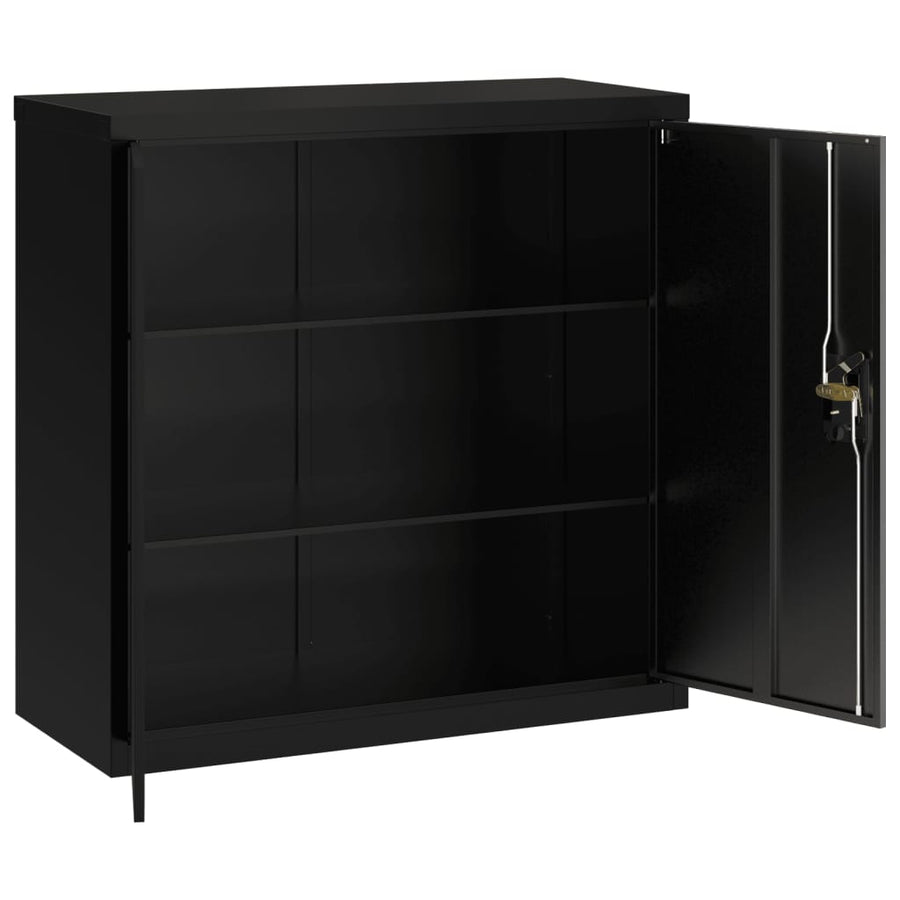 Archiefkast Staal 90 x 40 x 90 cm Zwart