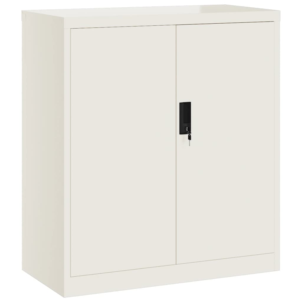 Archiefkast 79X40X90 Cm Staal Wit