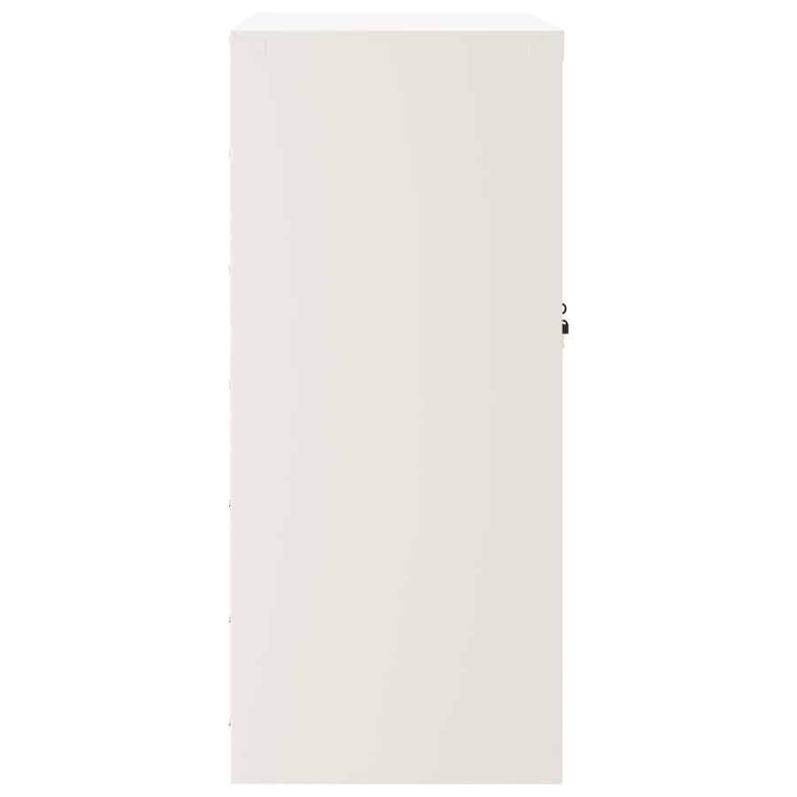 Archiefkast 79X40X90 Cm Staal Wit