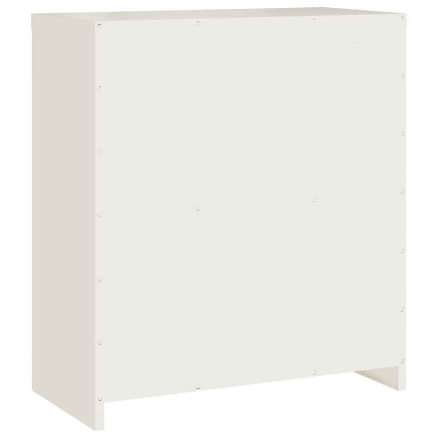 Archiefkast 79X40X90 Cm Staal Wit