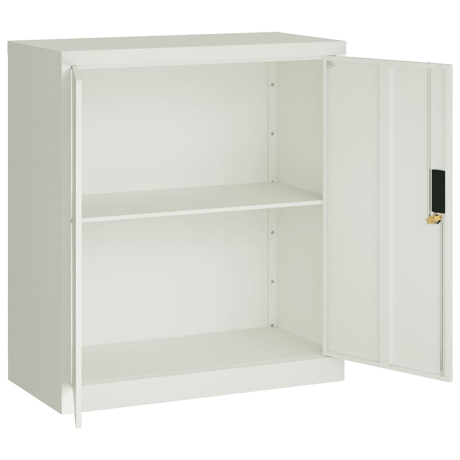 Archiefkast 79X40X90 Cm Staal Lichtgrijs