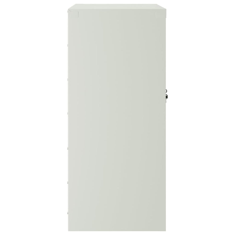 Archiefkast 79X40X90 Cm Staal Lichtgrijs