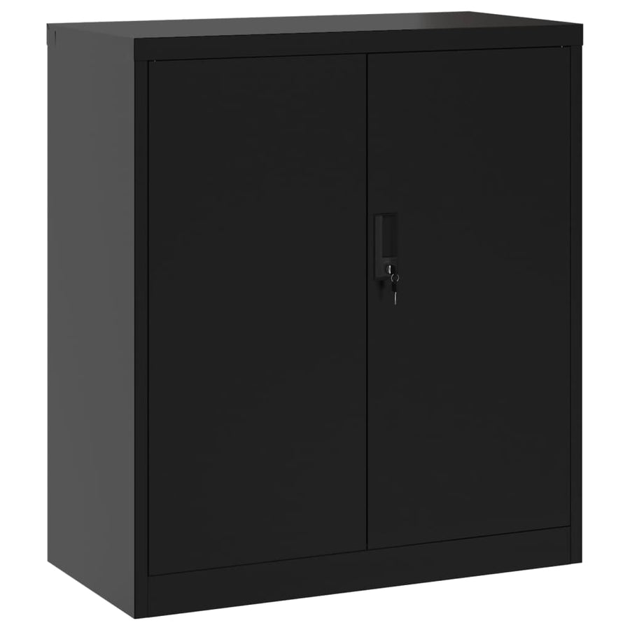Archiefkast 79X40X90 Cm Staal Zwart