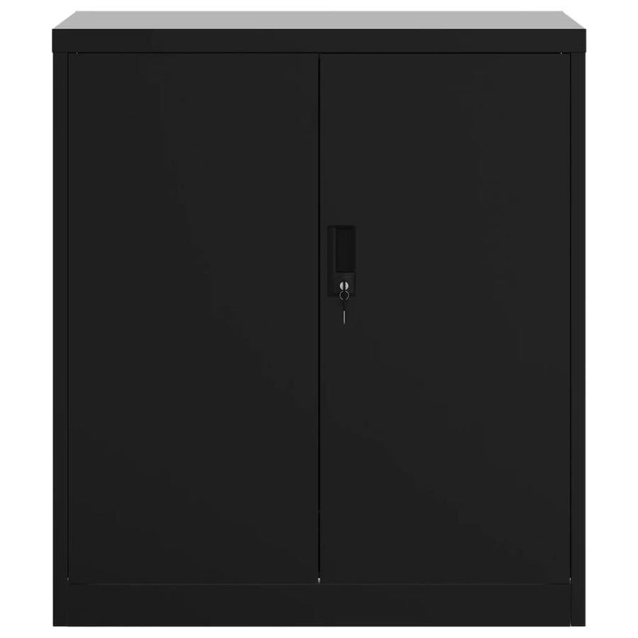 Archiefkast 79X40X90 Cm Staal Zwart