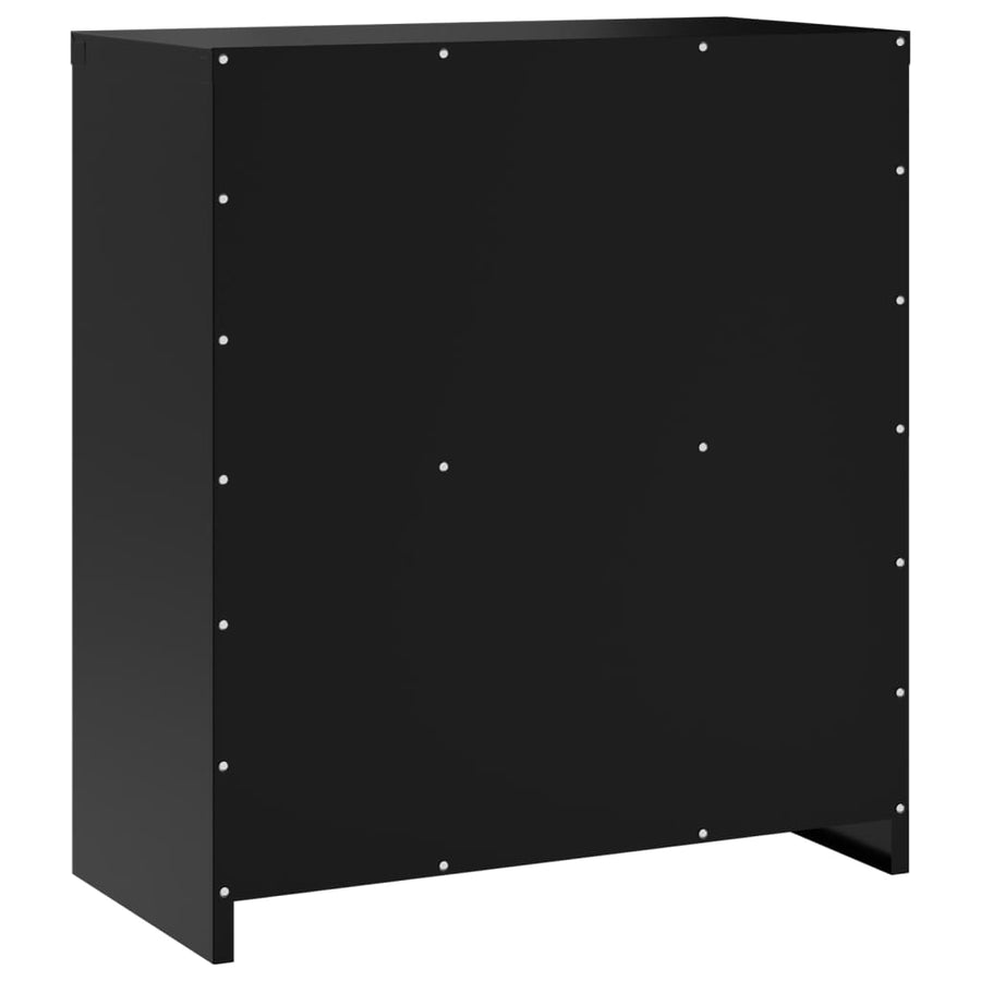 Archiefkast 79X40X90 Cm Staal Zwart