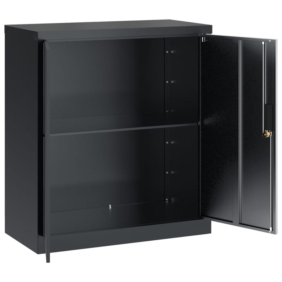 Archiefkast 79X40X90 Cm Staal Antracietkleurig