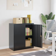 Archiefkast 79x40x90 cm staal antraciet
