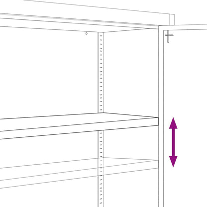 Archiefkast Staal 90 x 40 x 105 cm Wit
