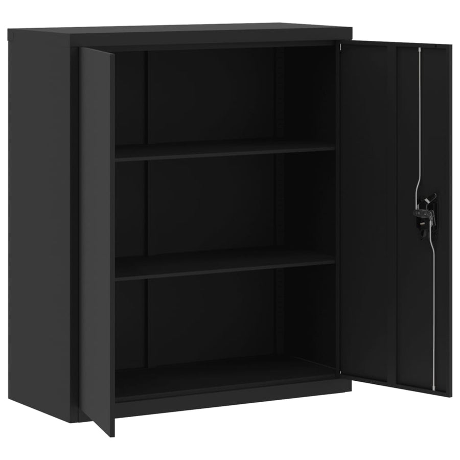 Archiefkast Staal 90 x 40 x 105 cm Zwart