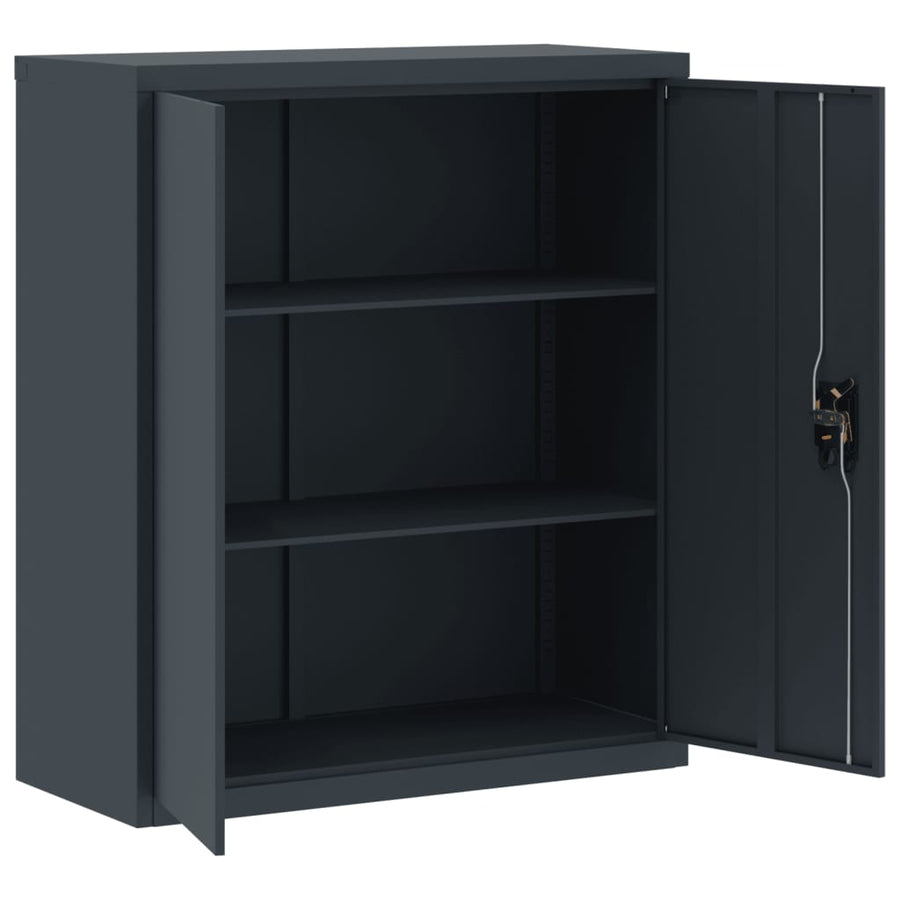 Archiefkast Staal Kleurig 90 x 40 x 105 cm Antraciet