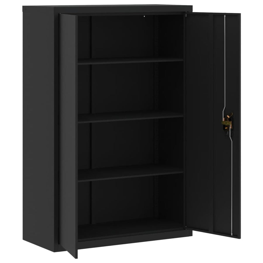 Archiefkast Staal 90 x 40 x 140 cm Zwart