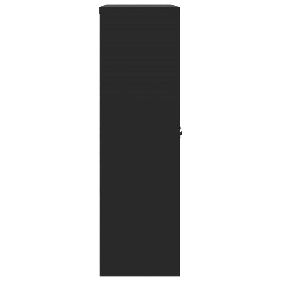 Archiefkast Staal 90 x 40 x 140 cm Zwart