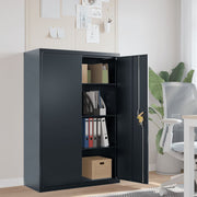 Archive cabinet 90x40x140 cm steel anthracite
