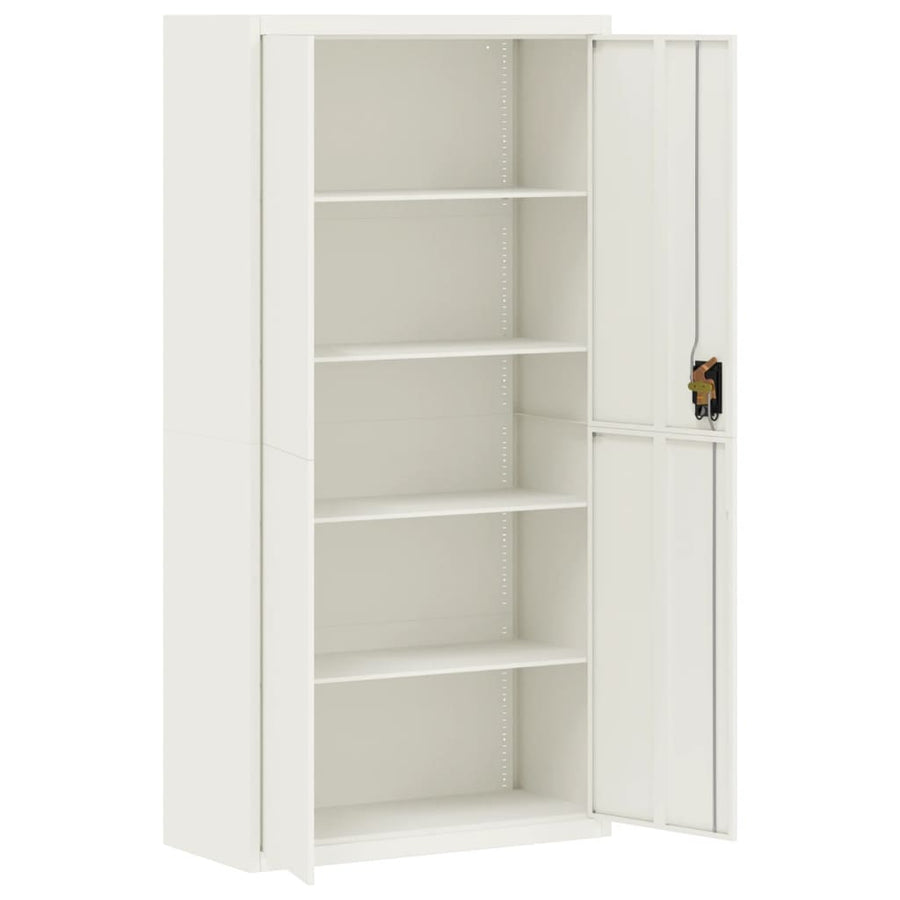 Archiefkast 90x40x180 cm staal wit