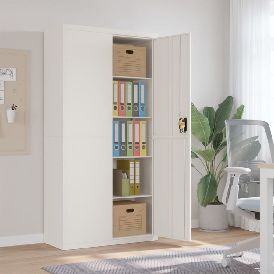 Archiefkast 90x40x180 cm staal wit