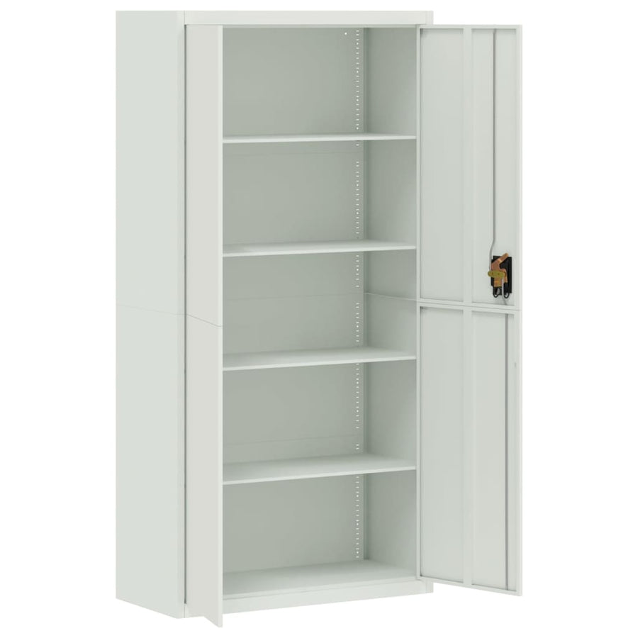 Archiefkast Staal 90 x 40 x 180 cm Lichtgrijs