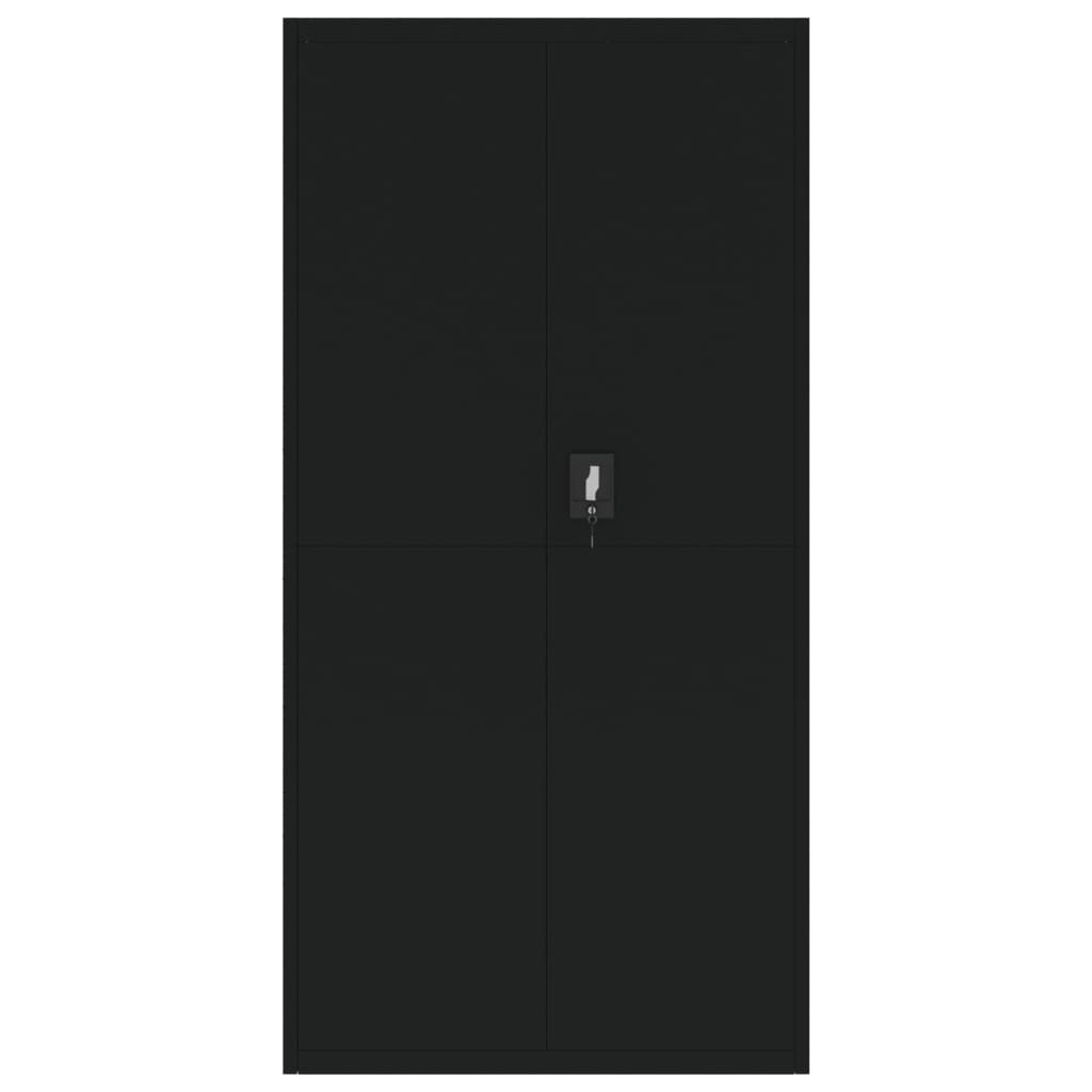 Archiefkast Staal 90 x 40 x 180 cm Zwart
