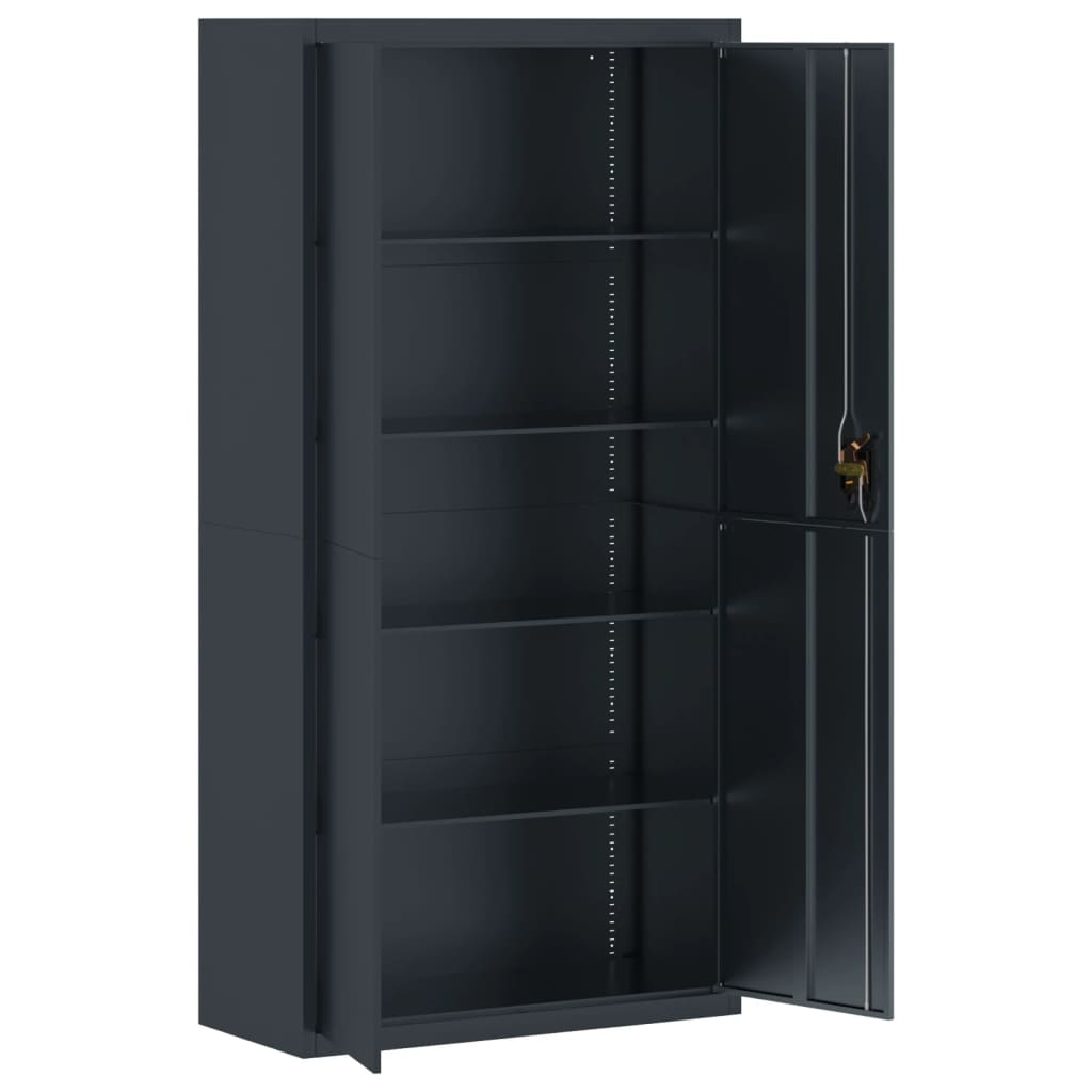 Archiefkast Staal Kleurig 90 x 40 x 180 cm Antraciet
