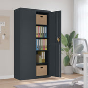 Archiefkast 90x40x180 cm staal antraciet