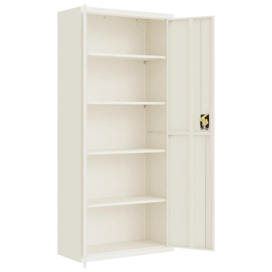 Archiefkast Staal 90 x 40 x 200 cm Wit