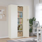 Archiefkast 90x40x200 cm staal wit afsluitbaar