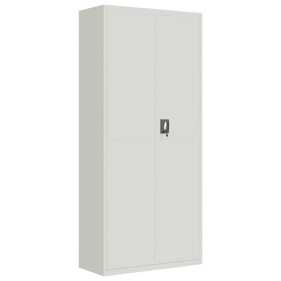 Archiefkast Staal 90 x 40 x 200 cm Lichtgrijs