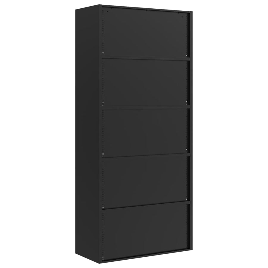 Archiefkast Staal 90 x 40 x 200 cm Zwart