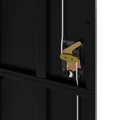 Archiefkast Staal 90 x 40 x 200 cm Zwart