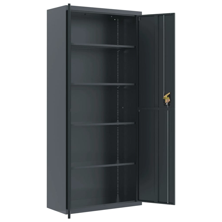 Archiefkast Staal Kleurig 90 x 40 x 200 cm Antraciet