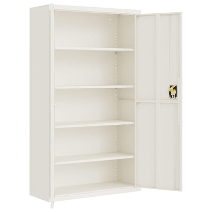 Archiefkast 105X40X180 Cm Staal Wit