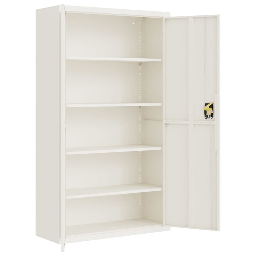 Archiefkast 105X40X180 Cm Staal Wit