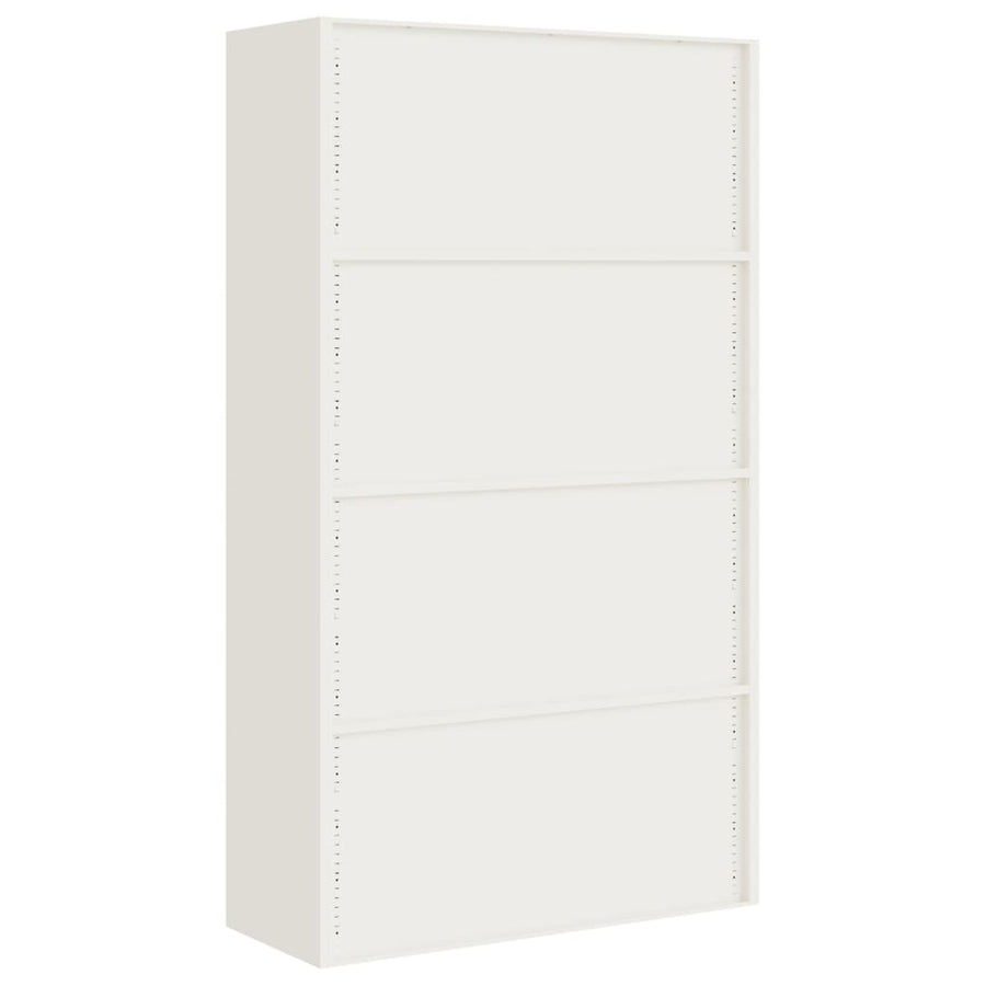 Archiefkast 105X40X180 Cm Staal Wit