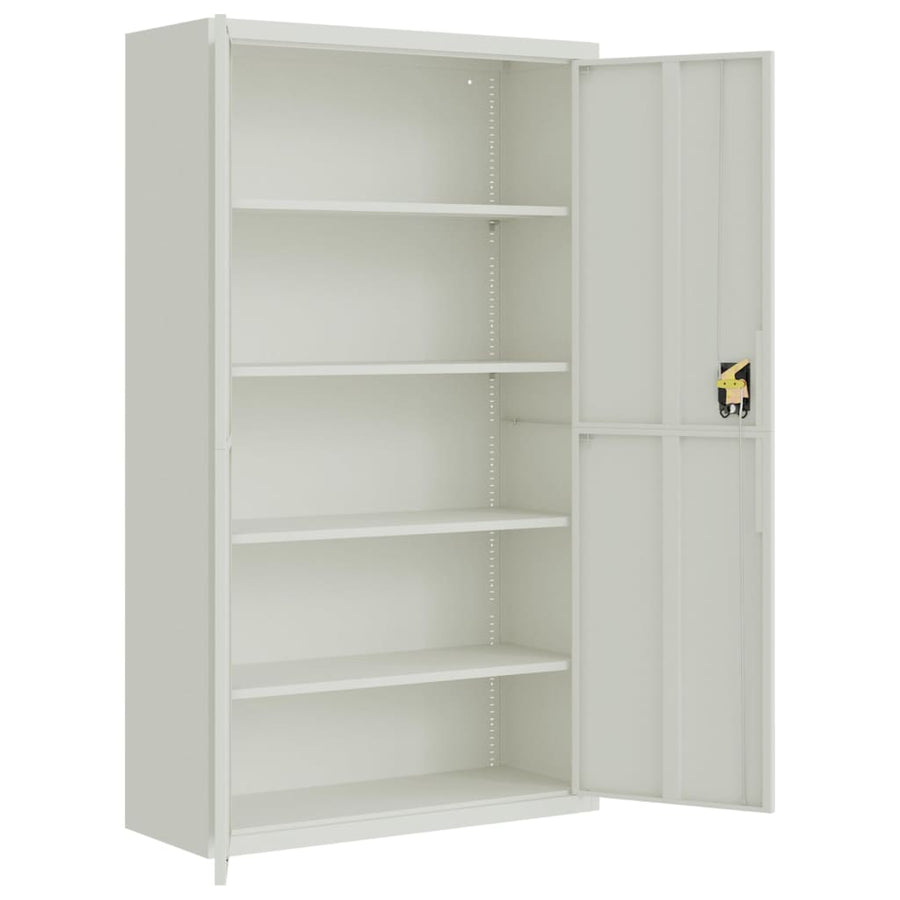 Archiefkast 105X40X180 Cm Staal Lichtgrijs