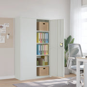Archiefkast 105x40x180 cm staal lichtgrijs afsluitbaar