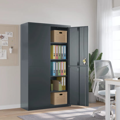 Archiefkast 105X40X180 Cm Staal Kleurig Antraciet