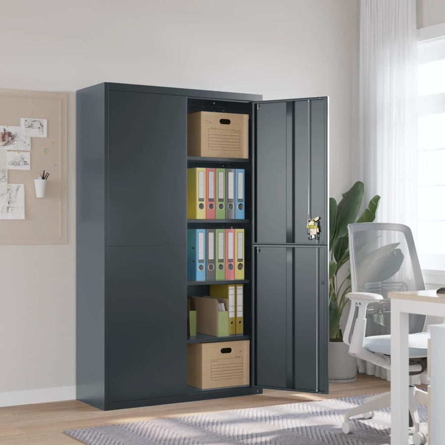 Archiefkast 105X40X180 Cm Staal Kleurig Antraciet