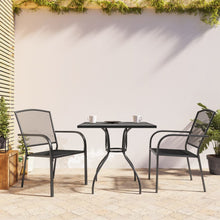 3-Delige Tuinset Staal Antracietkleurig 2
