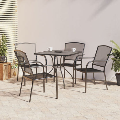 5-Delige Tuinset Staal Antracietkleurig 4