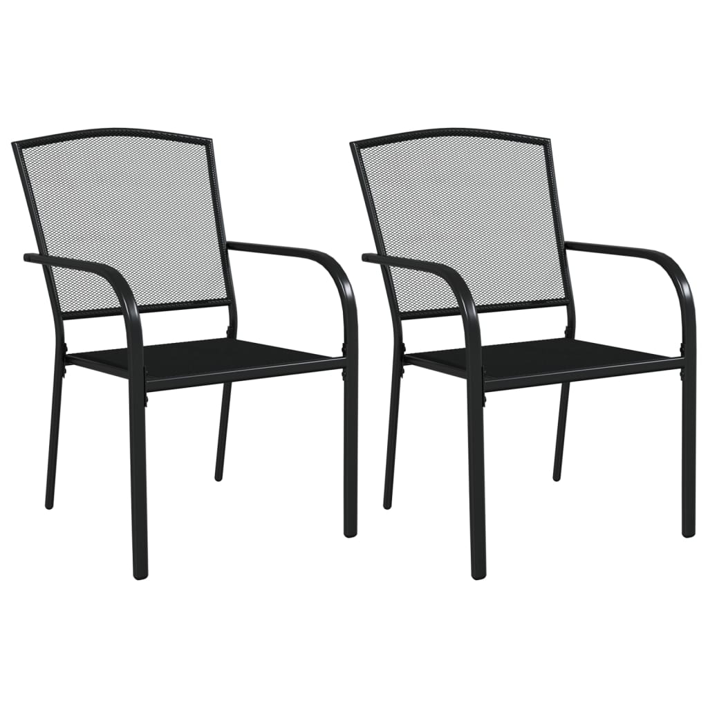 3-Delige Tuinset Staal Antracietkleurig 110 cm tafellengte