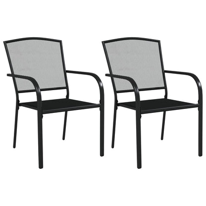 3-Delige Tuinset Staal Antracietkleurig 110 cm tafellengte