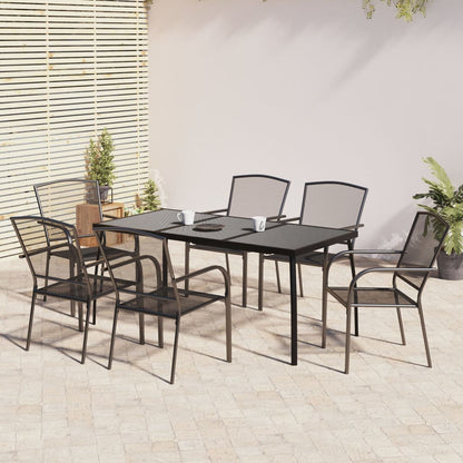7-Delige Tuinset Staal Antracietkleurig 6