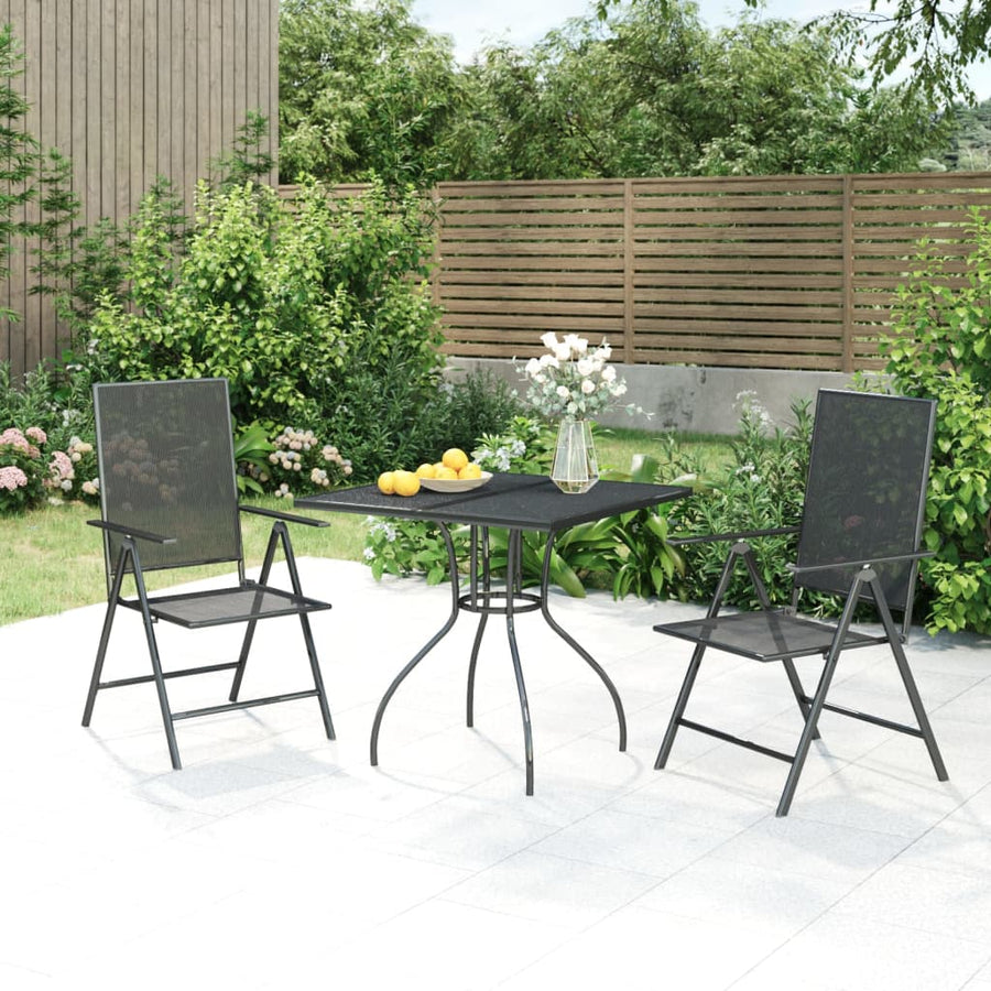 3-Delige Tuinset Staal Antracietkleurig 2