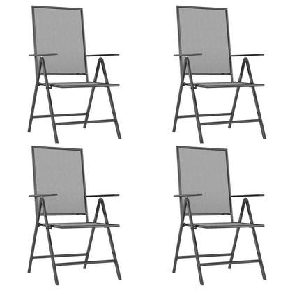-Delige Tuinset Staal Antracietkleurig 5 100 cm tafellengte