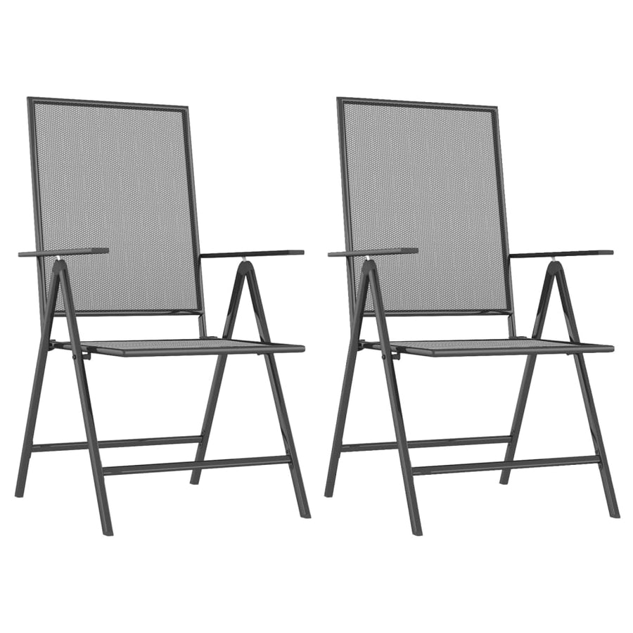 -Delige Tuinset Staal Antracietkleurig 3 110 cm tafellengte