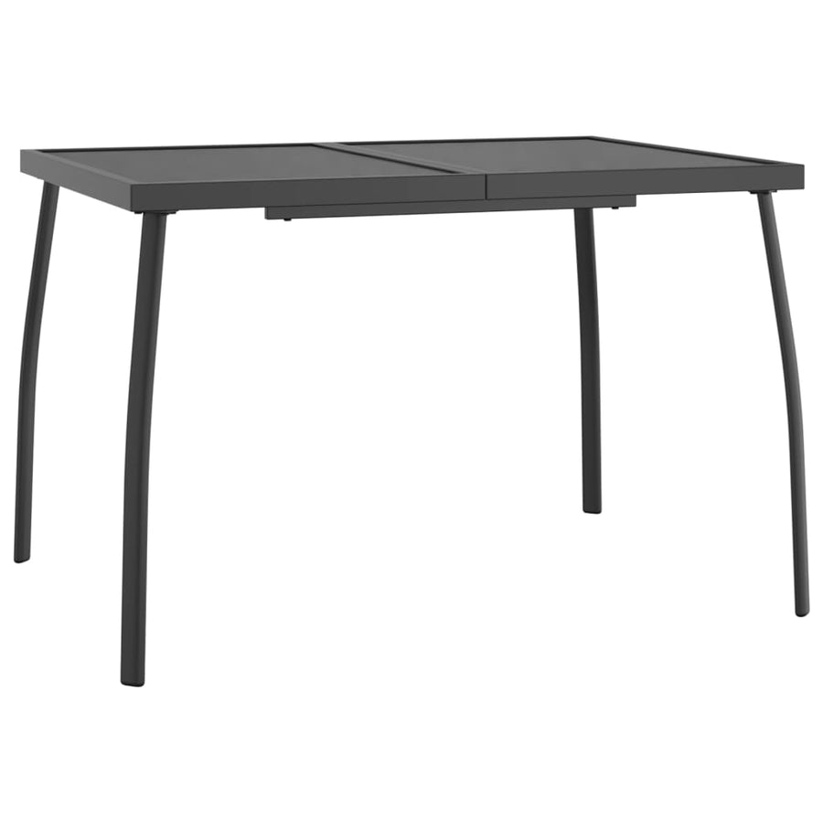 -Delige Tuinset Staal Antracietkleurig 3 110 cm tafellengte