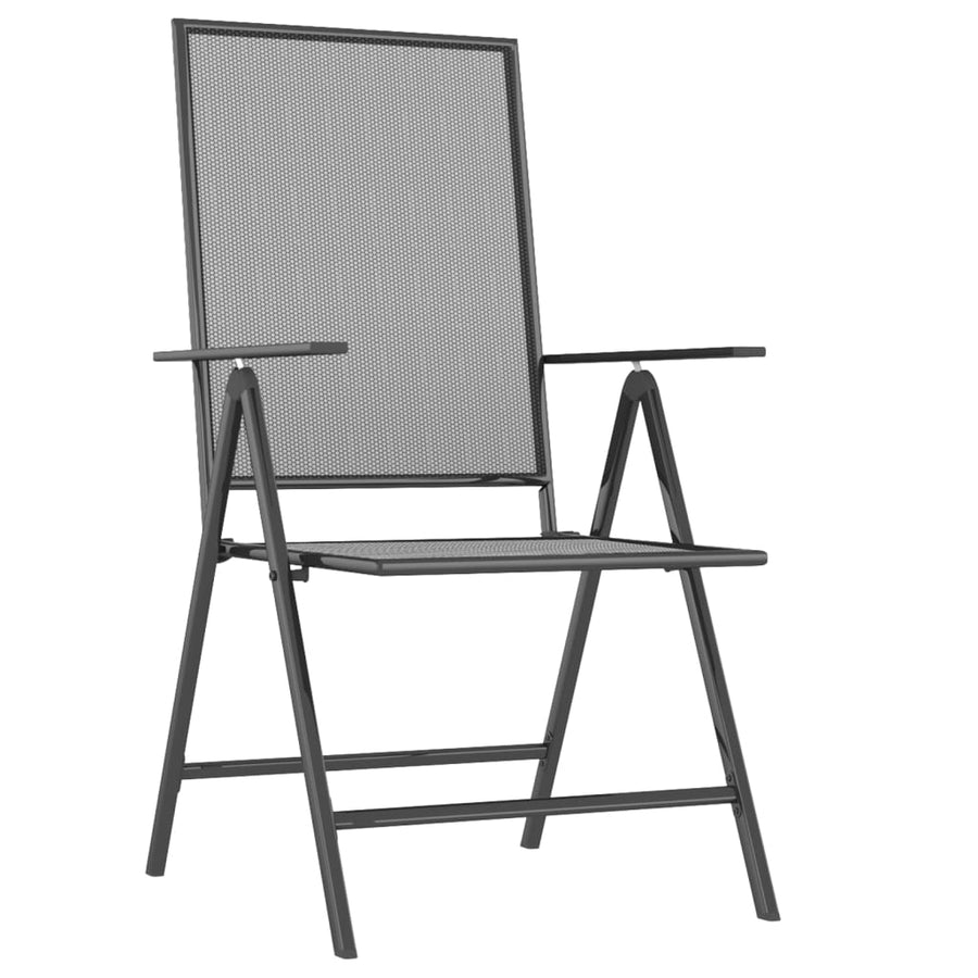 -Delige Tuinset Staal Antracietkleurig 7 200 cm tafellengte