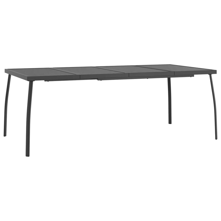 -Delige Tuinset Staal Antracietkleurig 7 200 cm tafellengte
